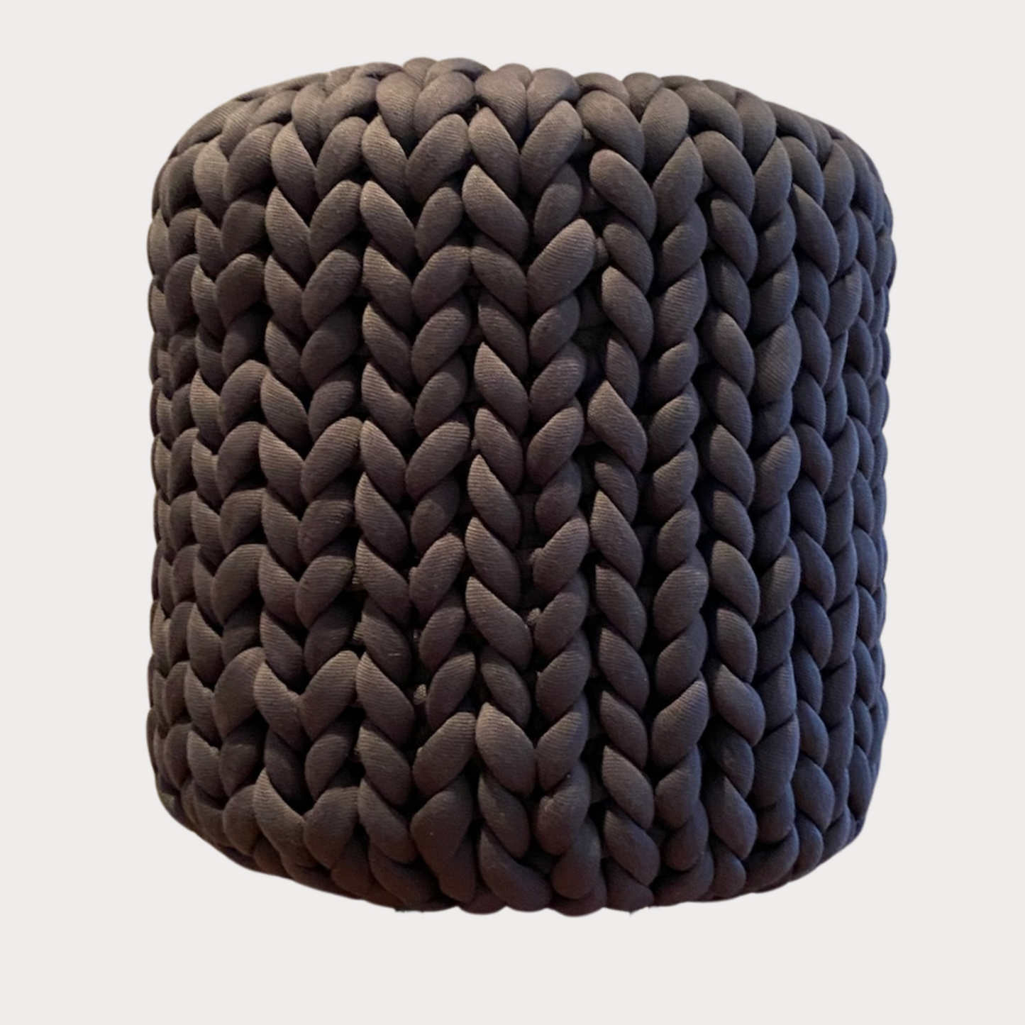 Pouf-Sitzhocker in der Farbe Dunkelgrau