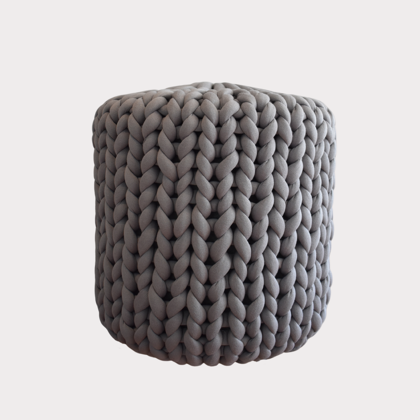 Pouf-Sitzhocker in der Farbe Steel -Grau