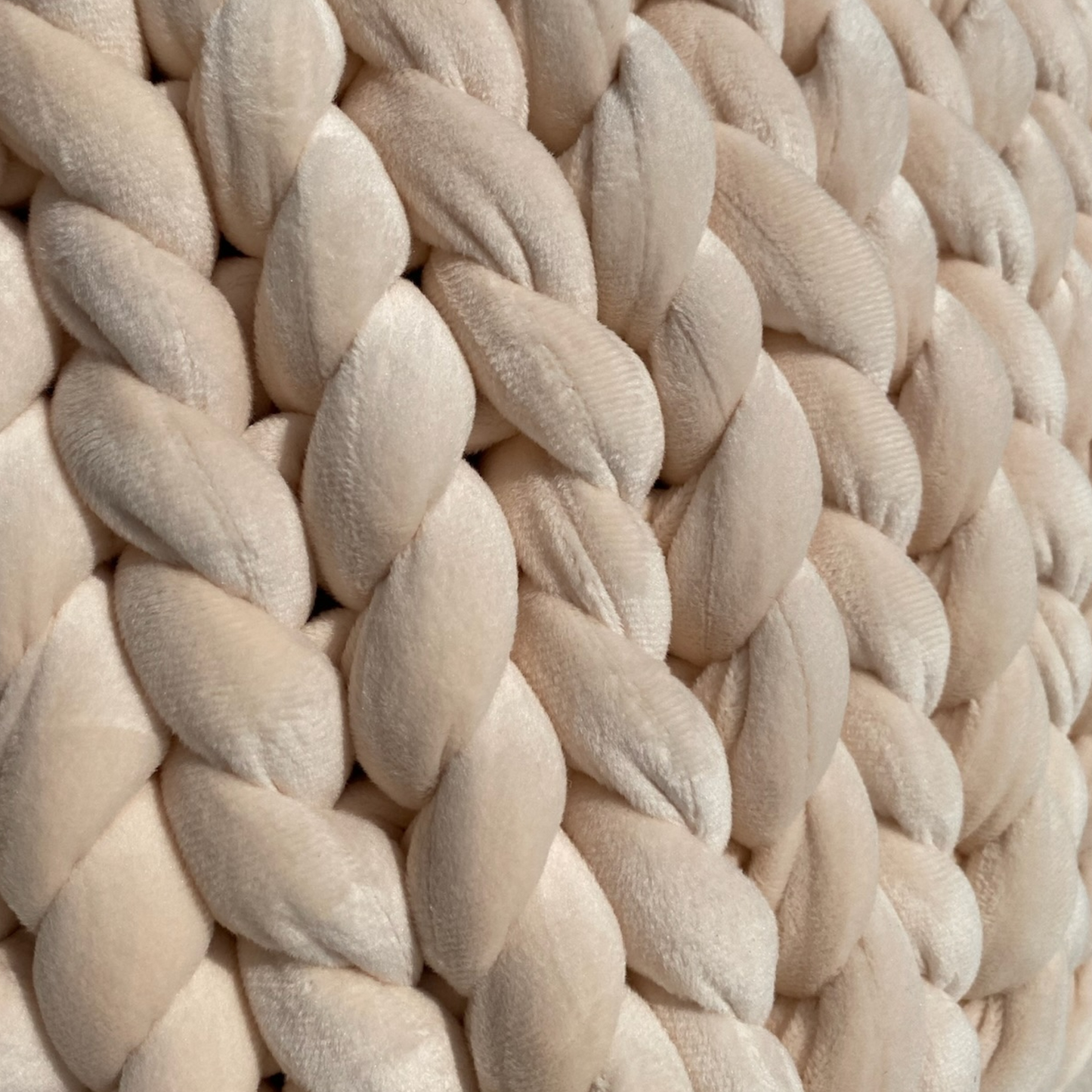 Zierkissen aus Samt in der Farbe Beige