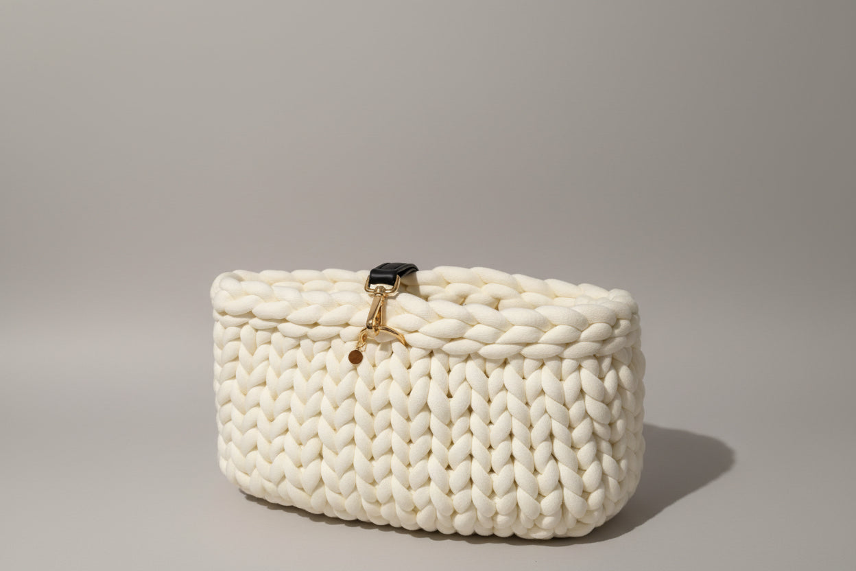 NEU: Leichte Clutch aus Cotton in der Farbe Weiss