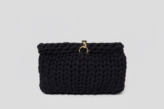 NEU: Leichte Clutch aus Cotton ind der Farbe Schwarz