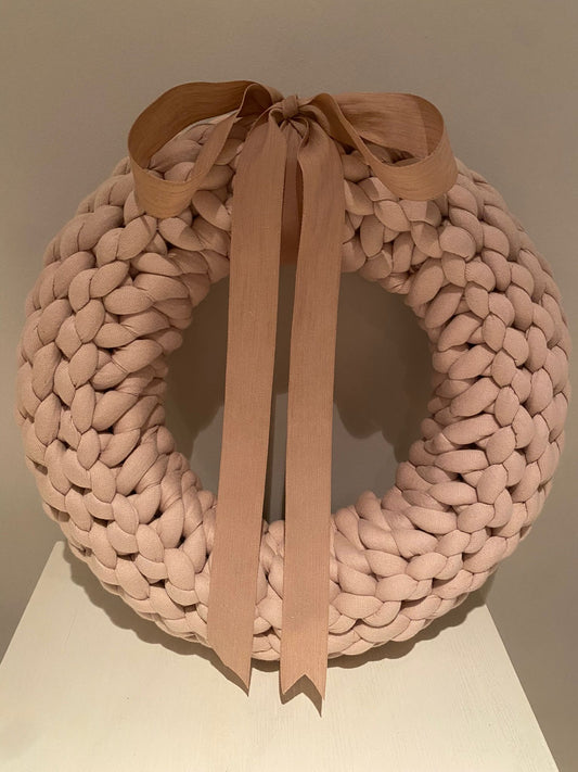 Dekokranz aus Cotton in Beige